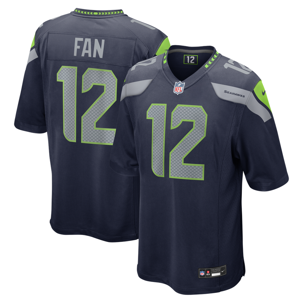 Seattle Seahawks 12s College Navy Team Game Jersey product image 7, provided for visual reference and product detail review