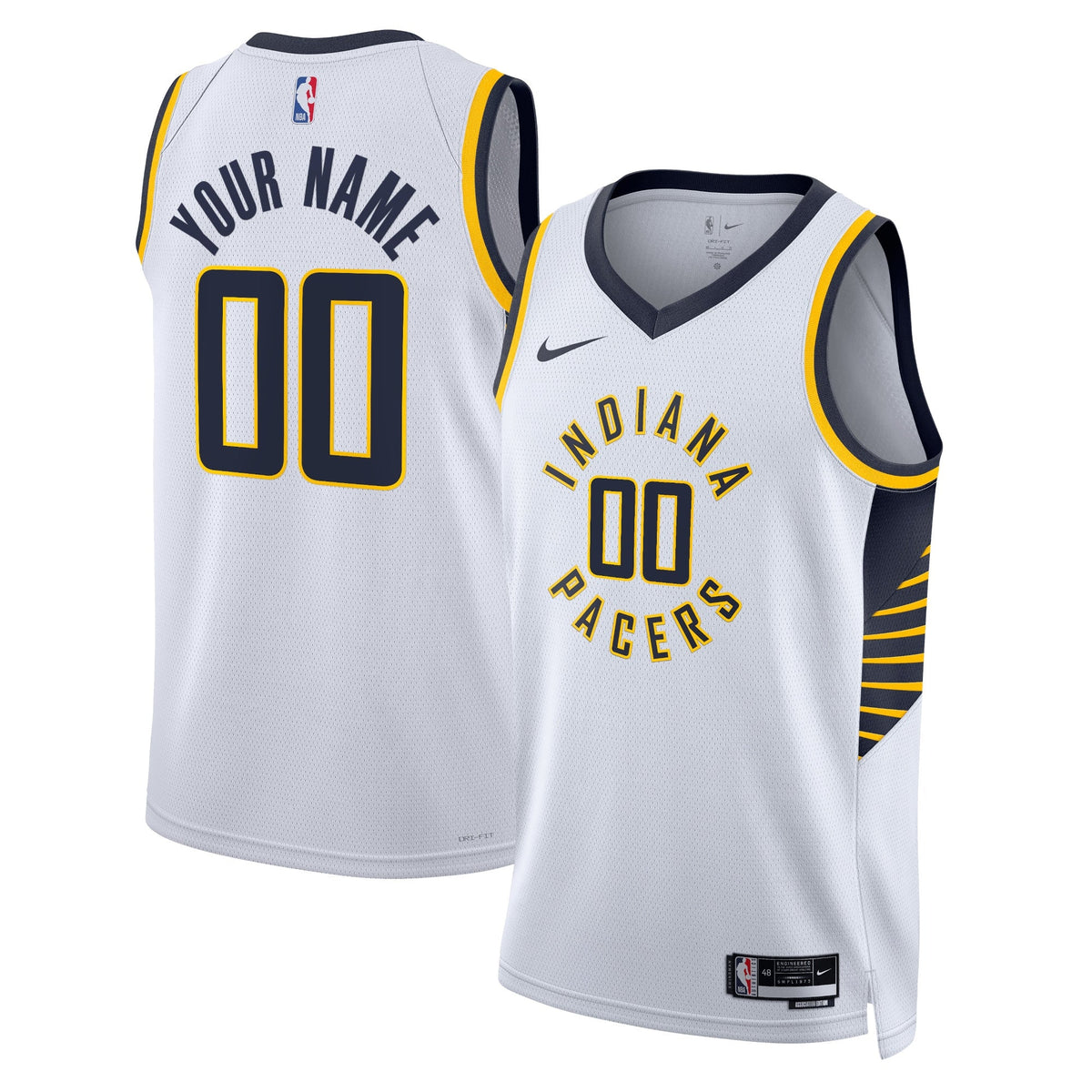 Indiana Pacers Association Swingman Basketball Jersey - Custom - Unisex product image 1, provided for visual reference and