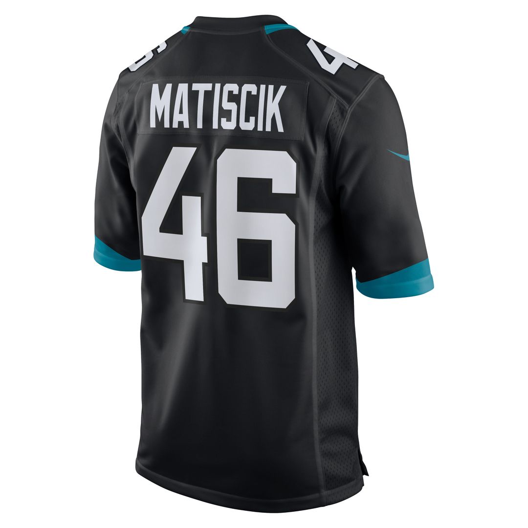 Jacksonville Jaguars Ross Matiscik Teal Game Jersey product image 19, provided for visual reference and product detail review