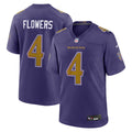 Baltimore Ravens Zay Flowers Purple Alternate Game Jersey product image 1, provided for visual reference and product detail