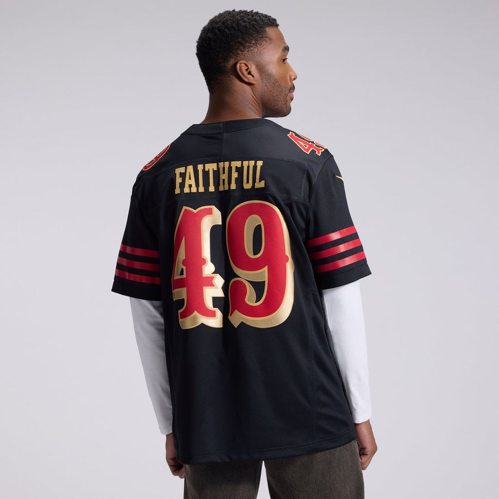 San Francisco 49ers The Faithful Black Rivalries Collection Stitched Limited Jersey product image 3, provided for visual