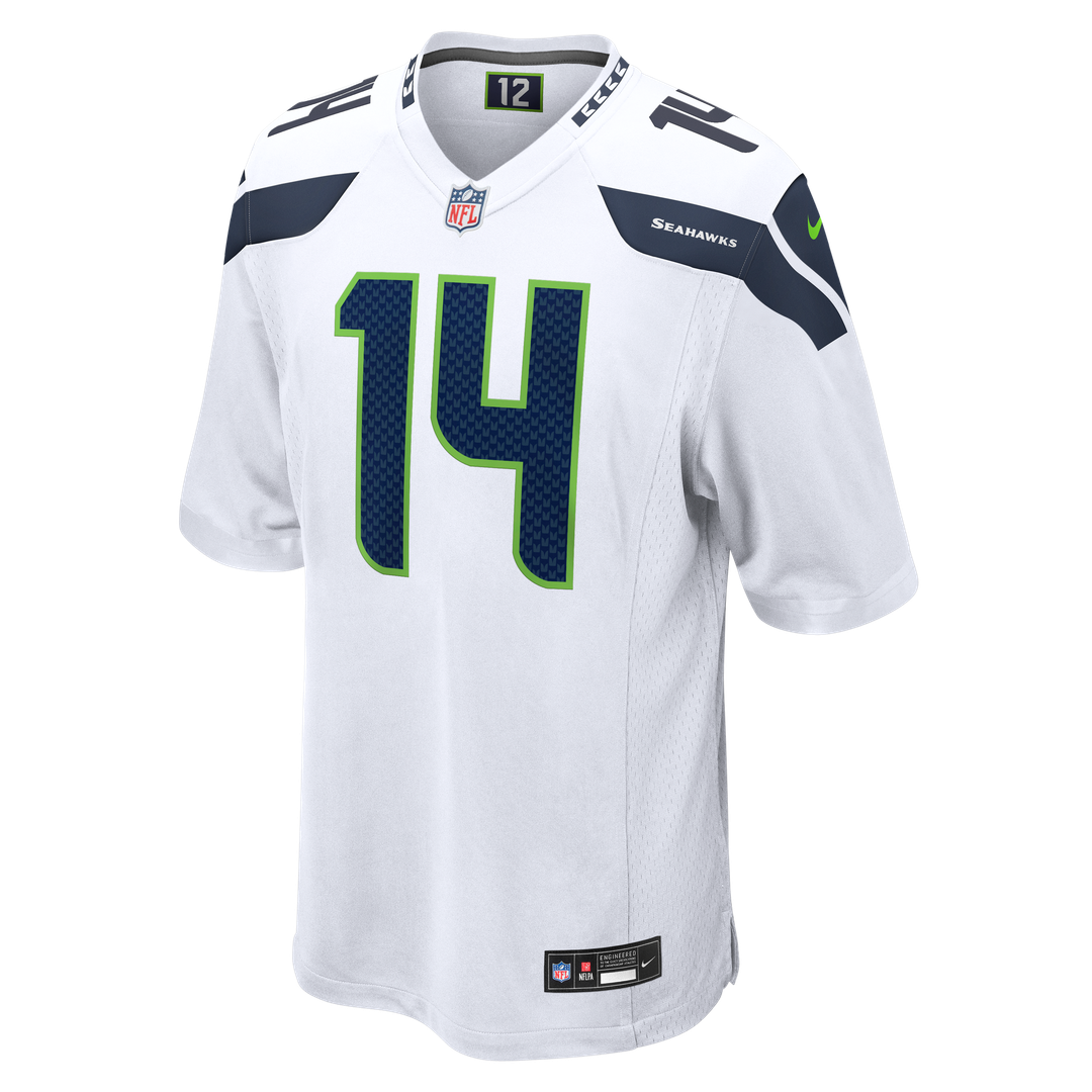 Seattle Seahawks Sam Darnold White Game Jersey product image 2, provided for visual reference and product detail review