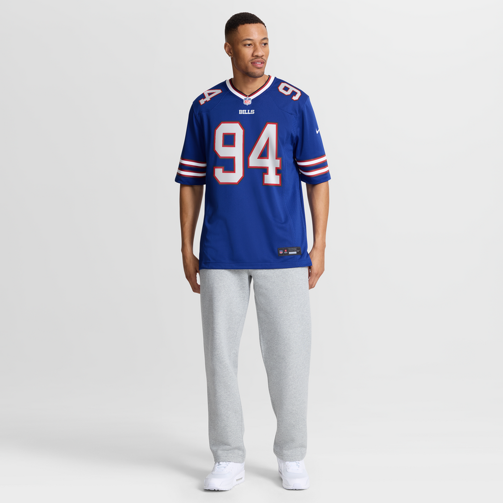Buffalo Bills Landon Jackson Royal Team Game Jersey product image 7, provided for visual reference and product detail review