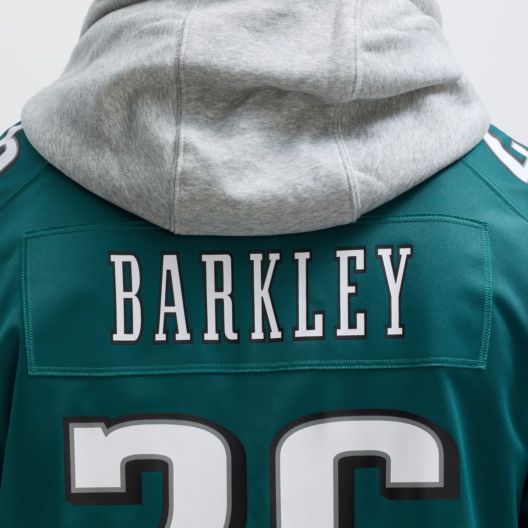 Philadelphia Eagles Saquon Barkley Midnight Green Game Player Jersey product image 8, provided for visual reference and