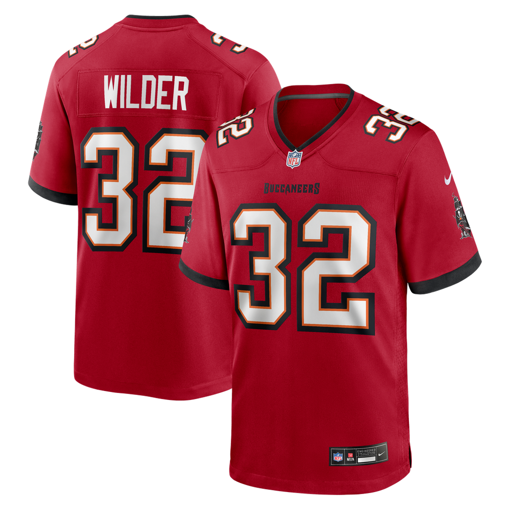 Tampa Bay Buccaneers James Wilder Red Game Retired Player Jersey product image 1, provided for visual reference and product