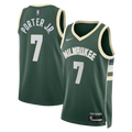 Milwaukee Bucks Icon Edition Swingman Basketball Jersey - Hunter Green - Kevin Porter Jr. - Unisex product image 1, provided