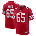 San Francisco 49ers Drew Moss Scarlet Team Game Jersey product image 1, provided for visual reference and product detail