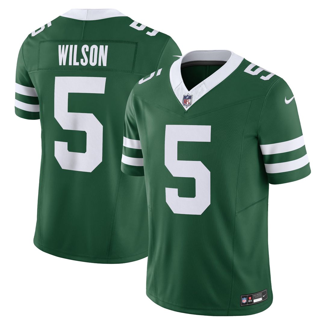 New York Jets Garrett Wilson Legacy White Vapor F.U.S.E. Limited Jersey product image 7, provided for visual reference and
