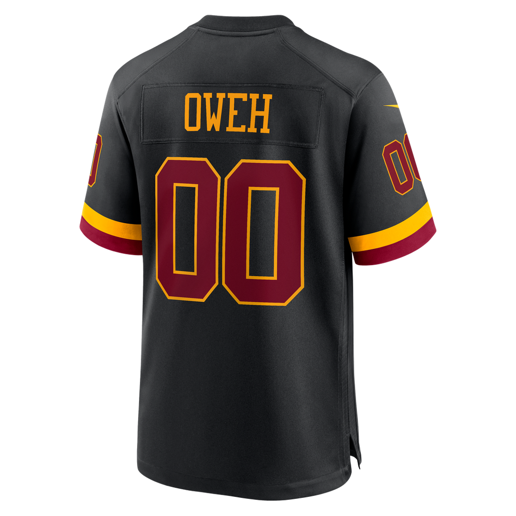 Washington Commanders Odafe Oweh Black Hail Raiser Alternate Game Jersey product image 3, provided for visual reference and