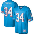 Houston Oilers Earl Campbell Light Blue Legacy Replica Jersey product image 1, provided for visual reference and product