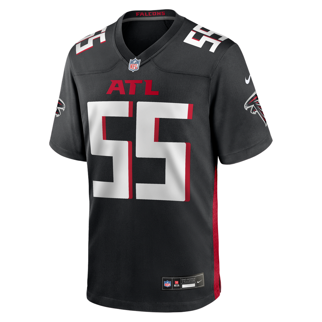 Atlanta Falcons John Abraham Black Game Retired Player Jersey product image 2, provided for visual reference and product