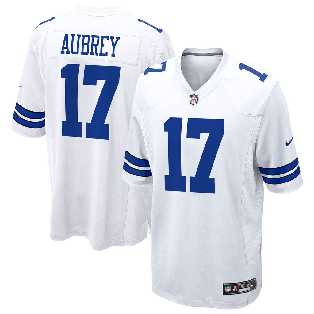 Dallas Cowboys Brandon Aubrey White Game Jersey product image 4, provided for visual reference and product detail review
