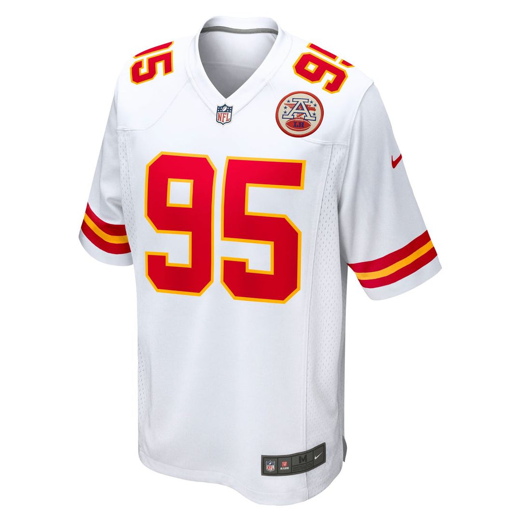 Kansas City Chiefs Chris Jones White Game Jersey product image 2, provided for visual reference and product detail review