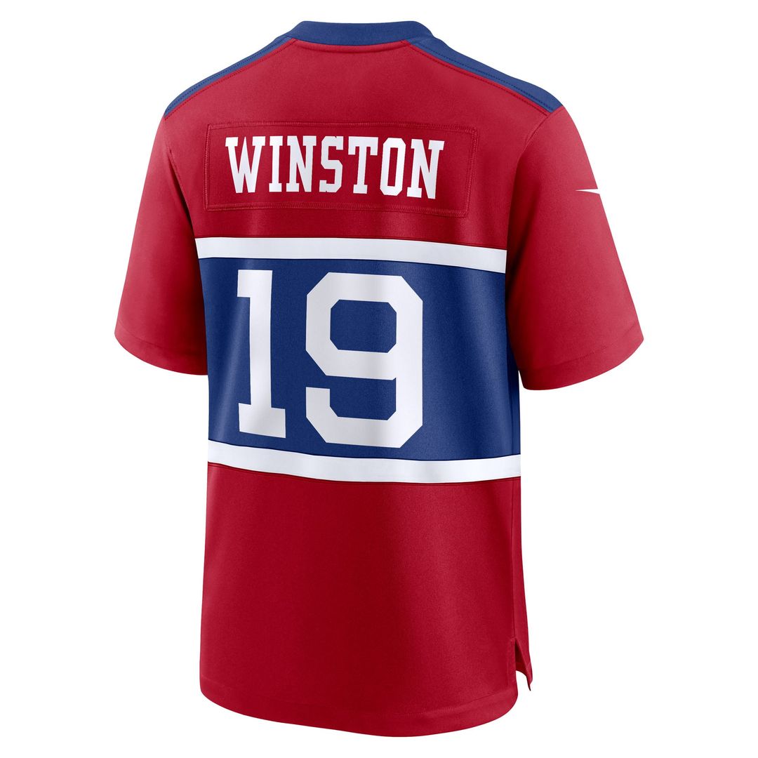 New York Giants Jameis Winston Century Red Alternate Game Jersey product image 9, provided for visual reference and product