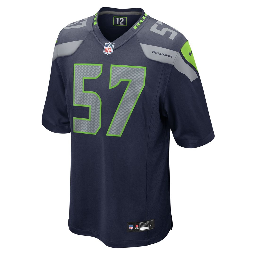 Seattle Seahawks Connor O'Toole College Navy Team Game Jersey product image 2, provided for visual reference and product