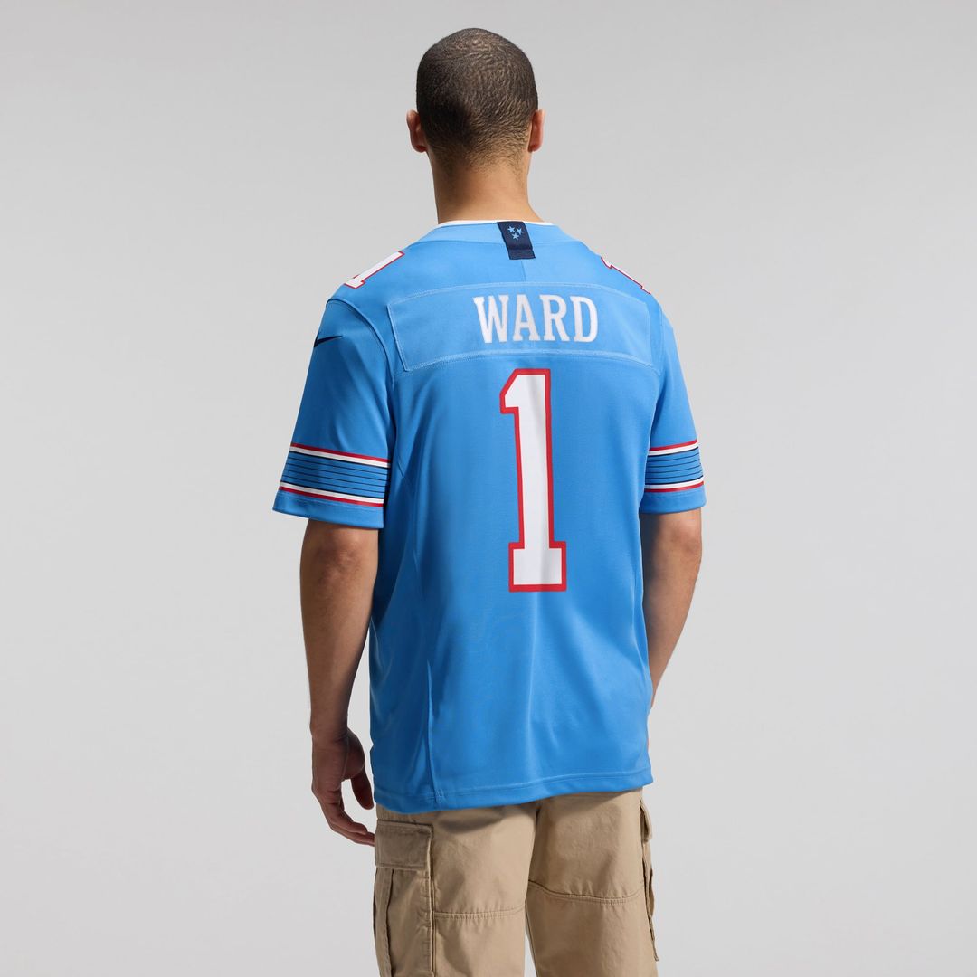 Tennessee Titans Cameron Ward Light Blue Team Vapor F.U.S.E. Stitched Limited Jersey product image 18, provided for visual
