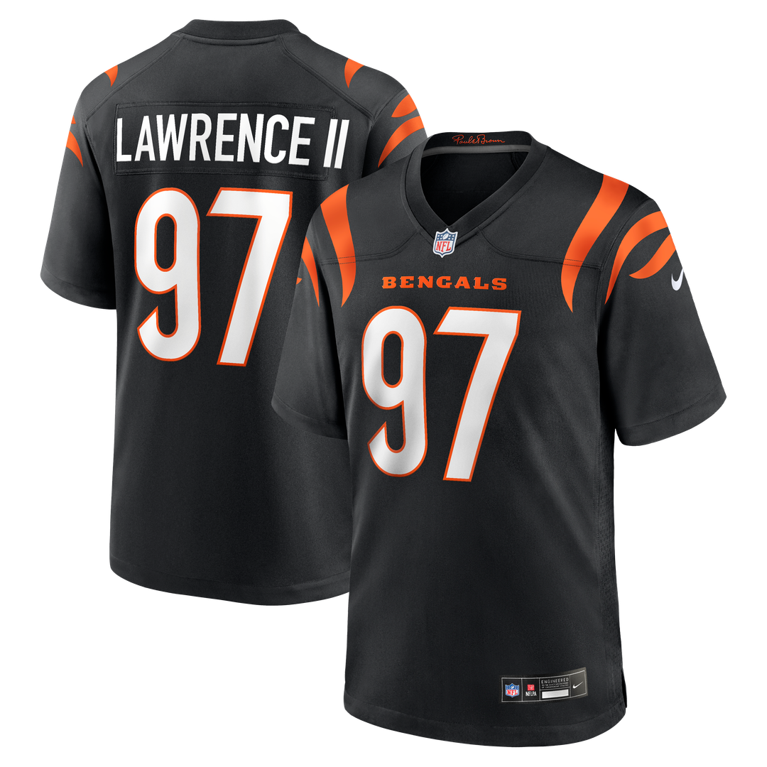 Cincinnati Bengals Dexter Lawrence II Black Game Jersey product image 6, provided for visual reference and product detail