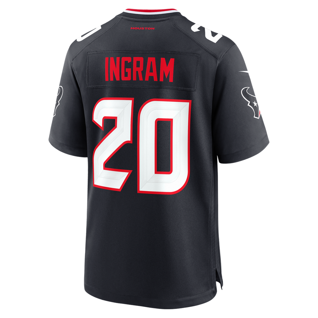 Houston Texans Ja'Marcus Ingram Navy Team Game Jersey product image 3, provided for visual reference and product detail