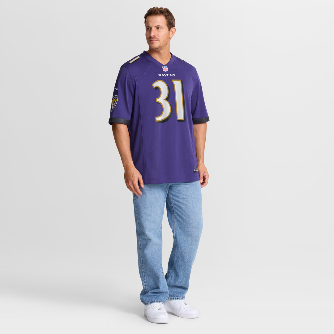 Baltimore Ravens Jamal Lewis Purple Game Retired Player Jersey product image 7, provided for visual reference and product