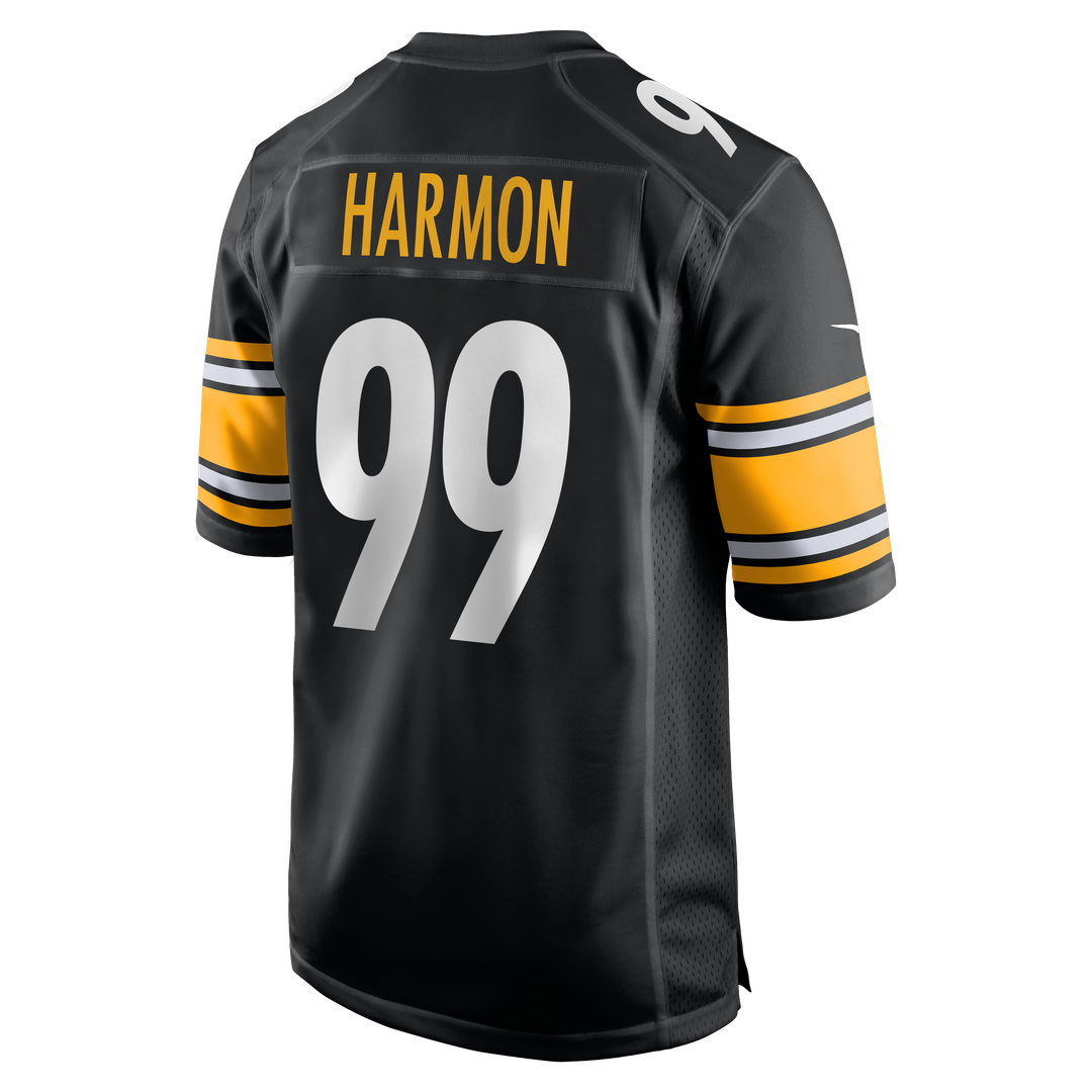 Pittsburgh Steelers Derrick Harmon Black Game Player Jersey product image 3, provided for visual reference and product