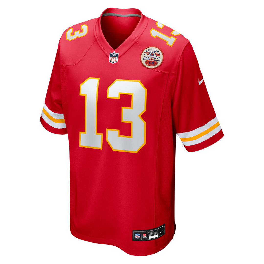 Kansas City Chiefs Nazeeh Johnson Red Game Player Jersey product image 2, provided for visual reference and product detail