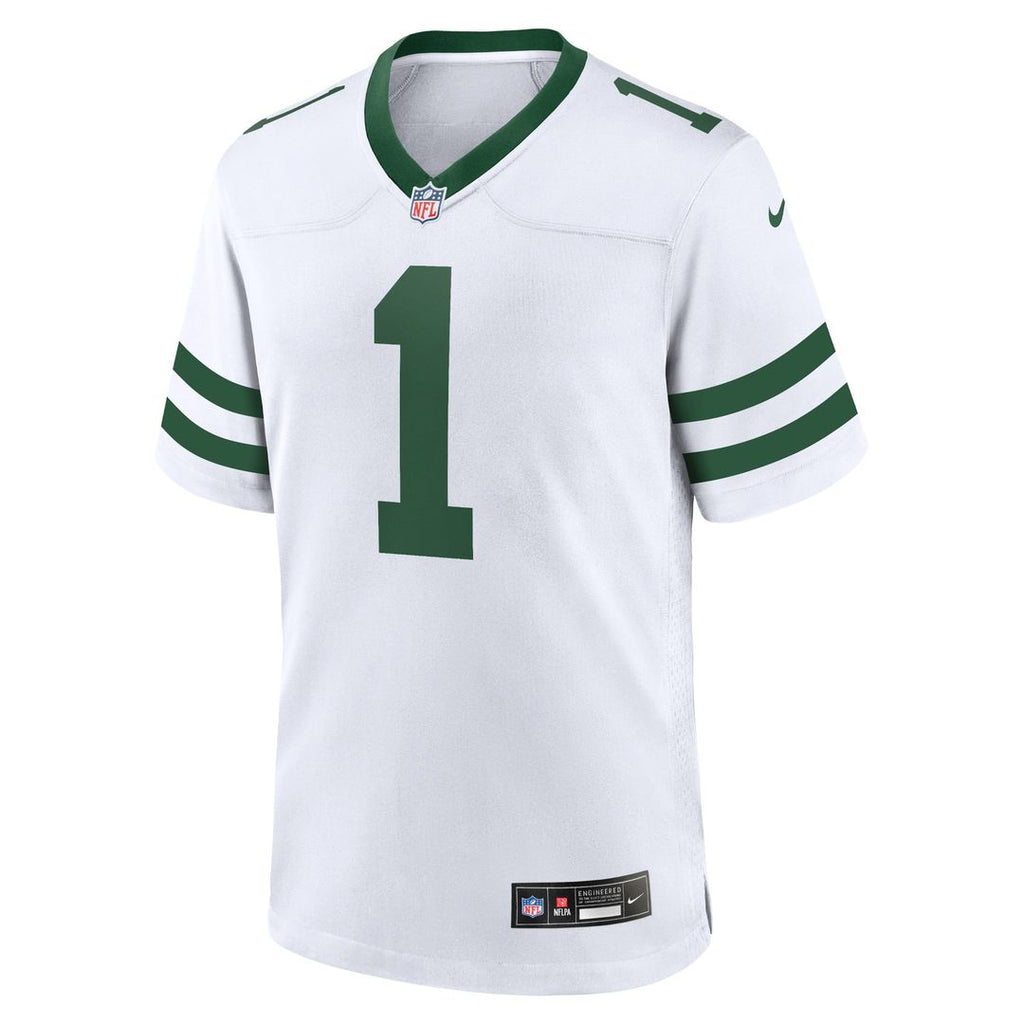 New York Jets Ahmad Sauce Gardner Legacy White Game Jersey product image 2, provided for visual reference and product detail
