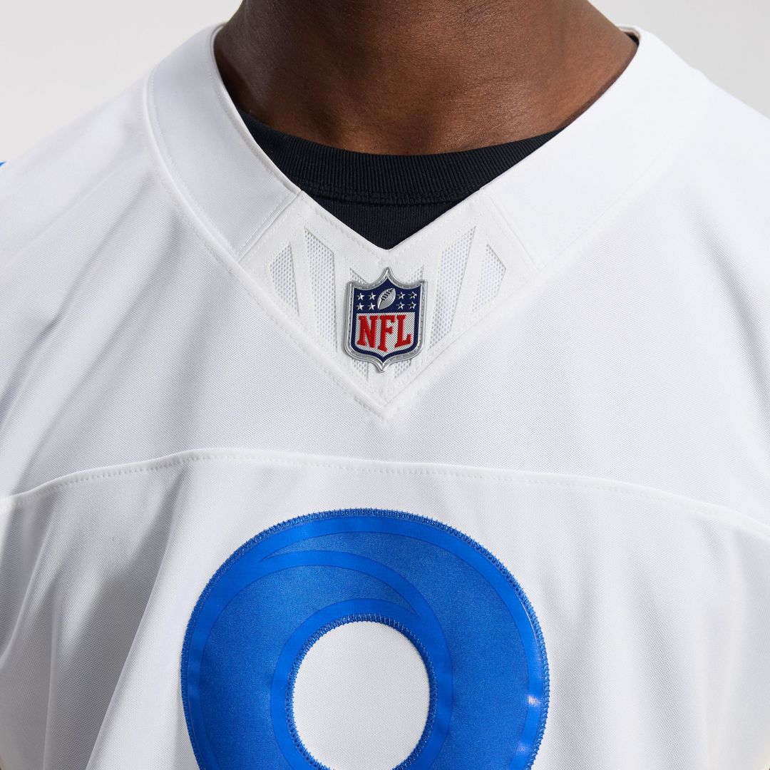 Los Angeles Rams Jared Verse White Vapor F.U.S.E. Stitched Limited Jersey product image 9, provided for visual reference and