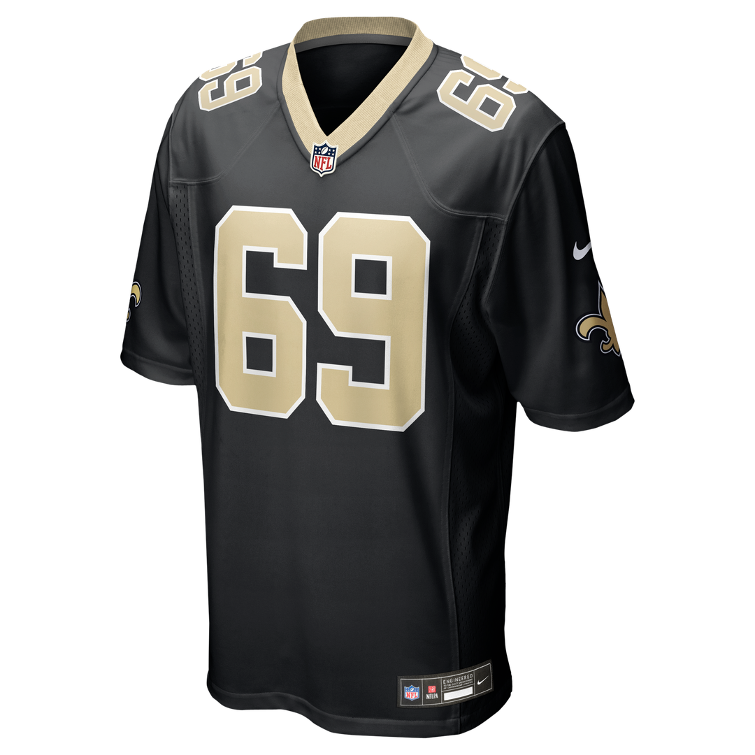 New Orleans Saints Barry Wesley Black Team Game Jersey product image 2, provided for visual reference and product detail