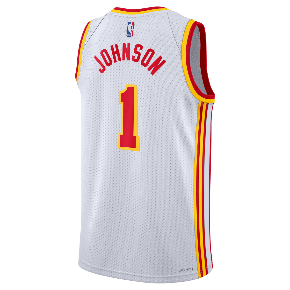 Jalen Johnson Atlanta Hawks Association Edition Swingman Jersey - White - Unisex product image 4, provided for visual