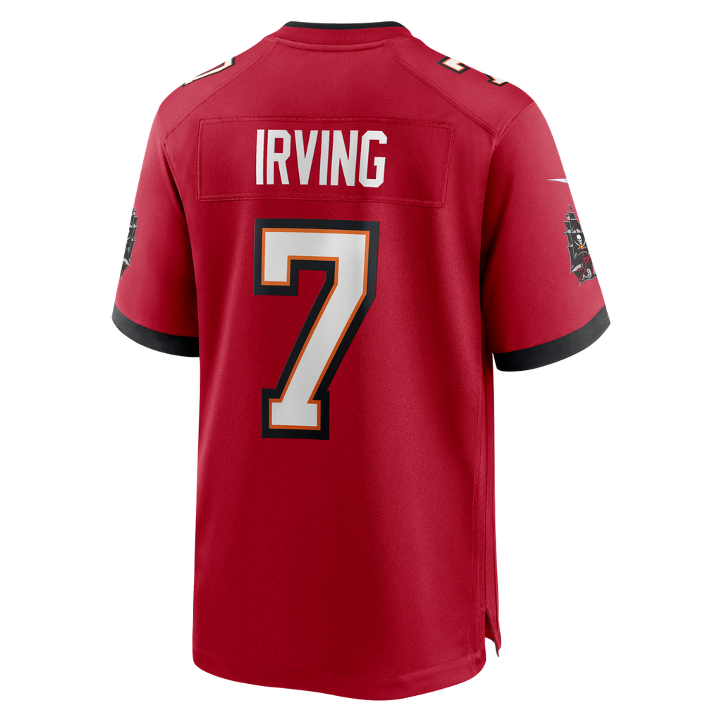 Tampa Bay Buccaneers Bucky Irving Red Game Jersey product image 3, provided for visual reference and product detail review