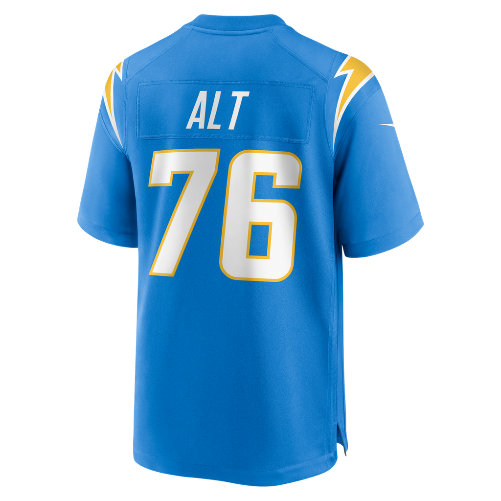 Los Angeles Chargers Joe Alt Powder Blue Player Game Jersey product image 3, provided for visual reference and product