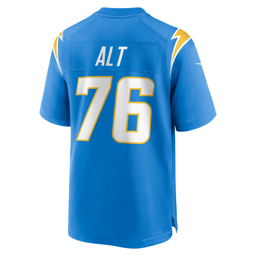 Los Angeles Chargers Joe Alt Powder Blue Player Game Jersey product image 3, provided for visual reference and product