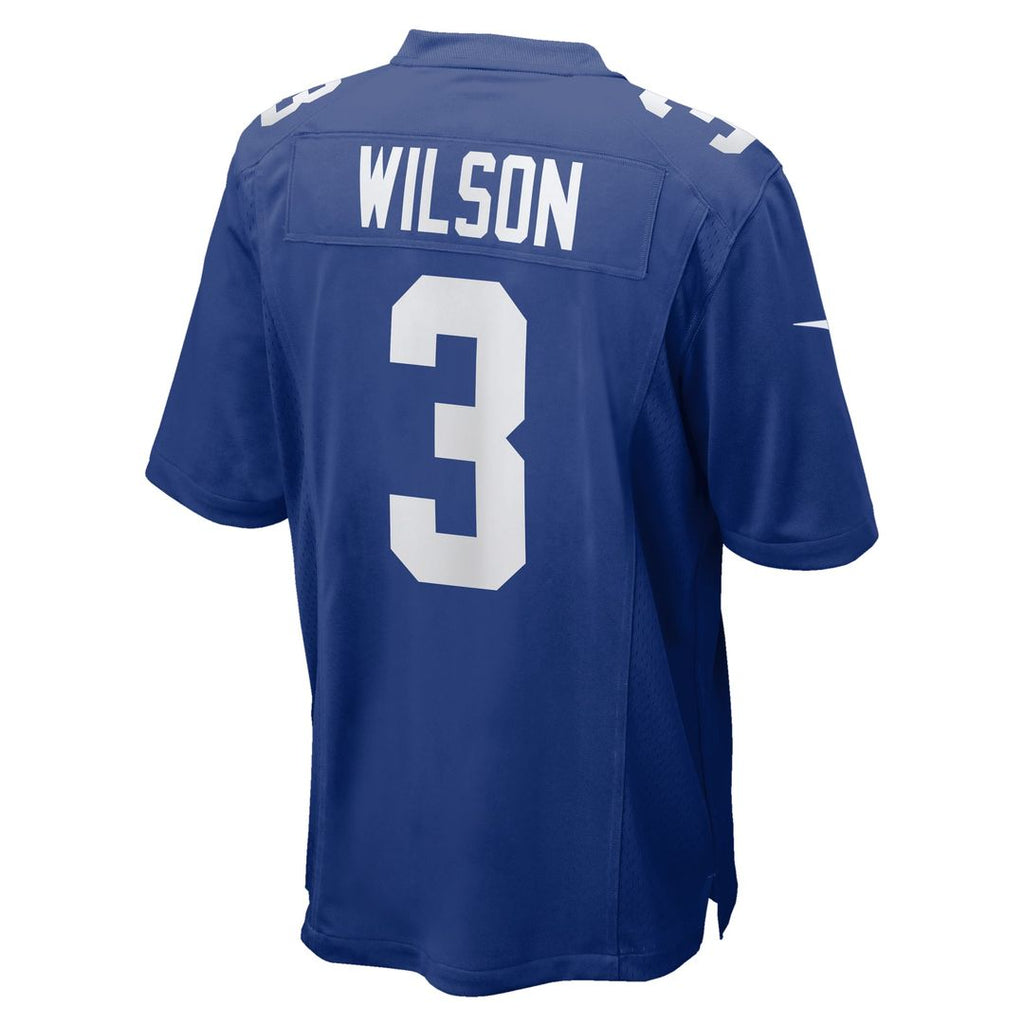 New York Giants Russell Wilson Royal Game Jersey product image 3, provided for visual reference and product detail review