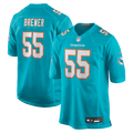 Miami Dolphins Aaron Brewer Aqua Game Jersey product image 1, provided for visual reference and product detail review