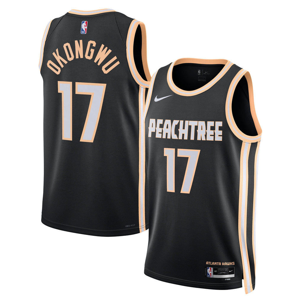 Onyeka Okongwu Atlanta Hawks 2025/26 City Edition Swingman Jersey - Black - Unisex product image 1, provided for visual