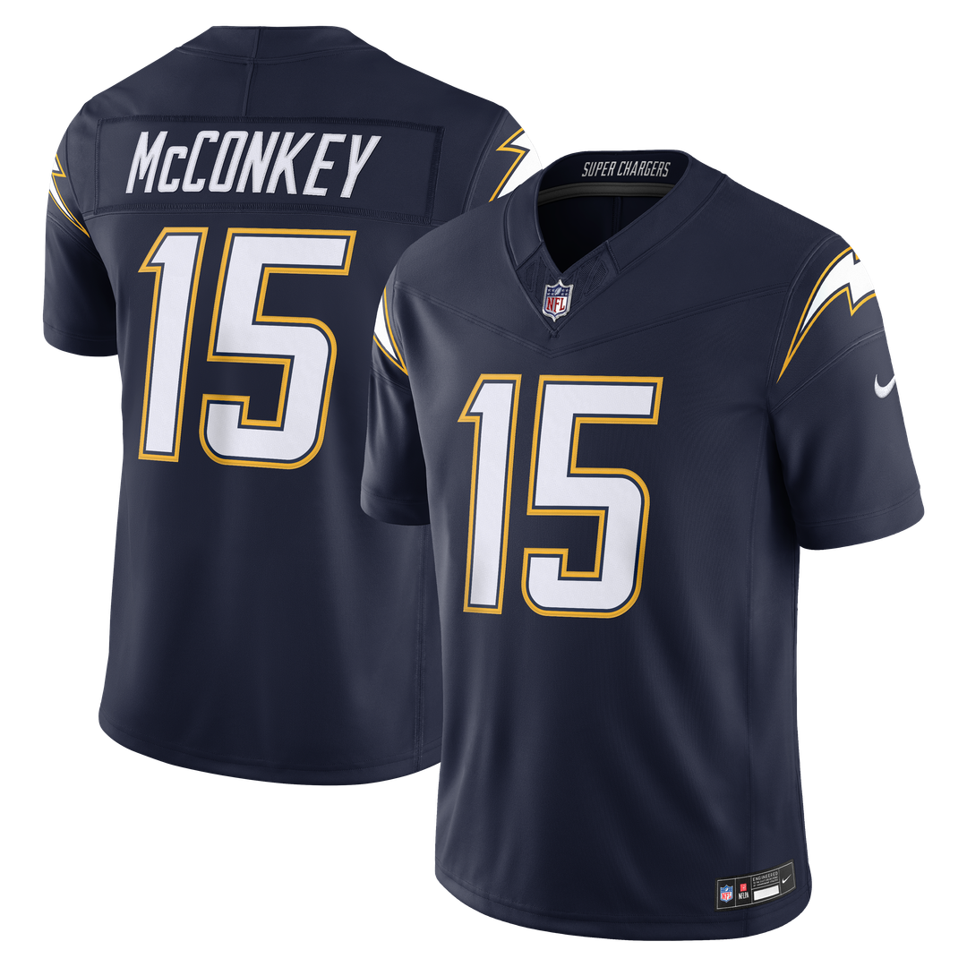 Los Angeles Chargers Ladd McConkey Powder Blue Team Vapor F.U.S.E. Stitched Limited Jersey product image 7, provided for