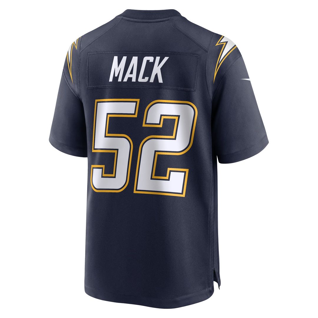 Los Angeles Chargers Khalil Mack Gold Alternate Charger Power Game Player Jersey product image 9, provided for visual