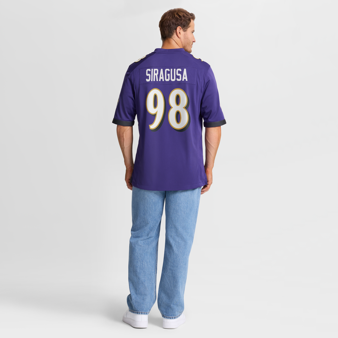 Baltimore Ravens Tony Siragusa Purple Game Retired Player Jersey product image 8, provided for visual reference and product