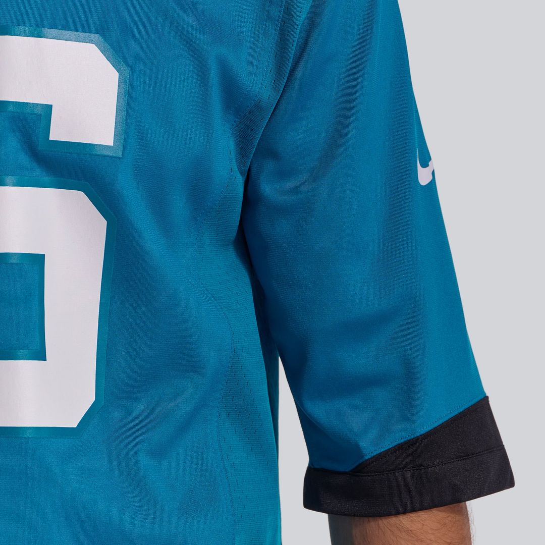 Jacksonville Jaguars Trevor Lawrence Teal Home Game Jersey product image 12, provided for visual reference and product