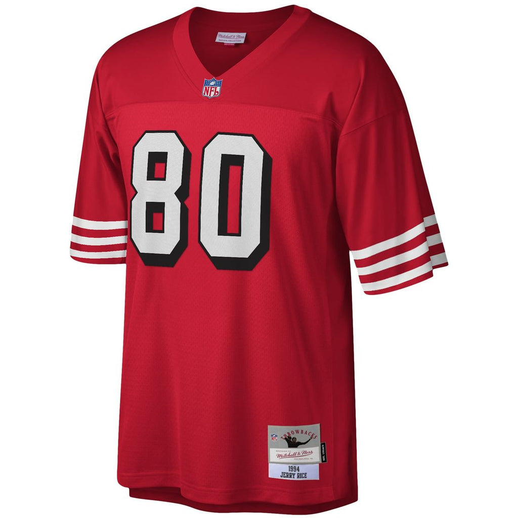 San Francisco 49ers Jerry Rice Scarlet Legacy Replica Jersey product image 2, provided for visual reference and product