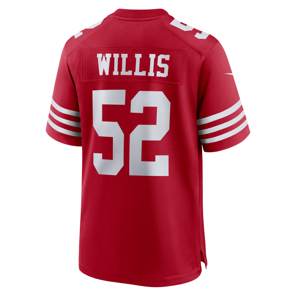 San Francisco 49ers Patrick Willis Scarlet Retired Player Game Jersey product image 3, provided for visual reference and