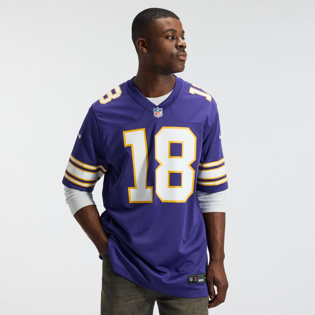 Minnesota Vikings Justin Jefferson White Alternate Game Player Jersey product image 28, provided for visual reference and