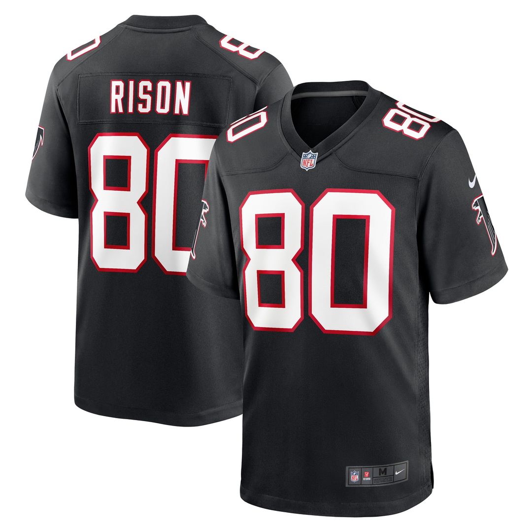 Atlanta Falcons Andre Rison Black Retired Player Jersey product image 1, provided for visual reference and product detail