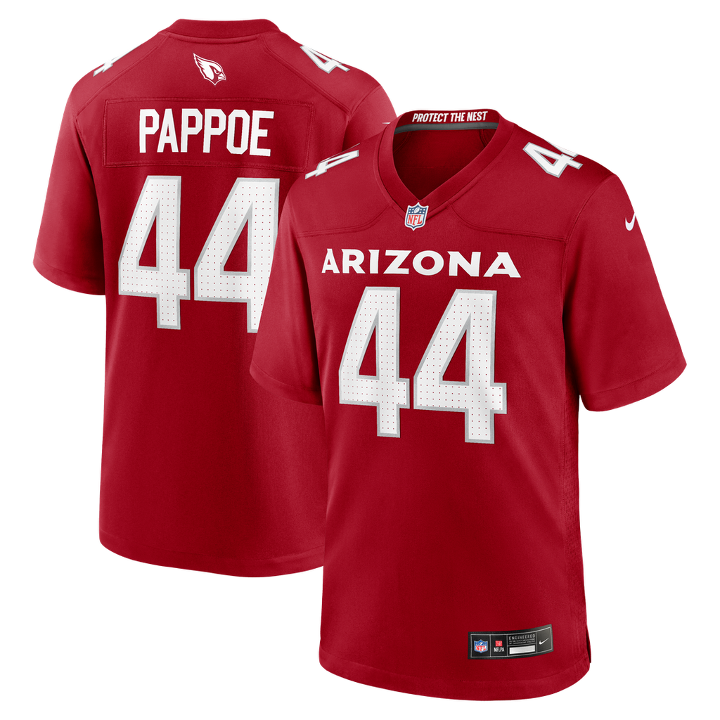 Arizona Cardinals Owen Pappoe Cardinal Team Game Jersey product image 1, provided for visual reference and product detail