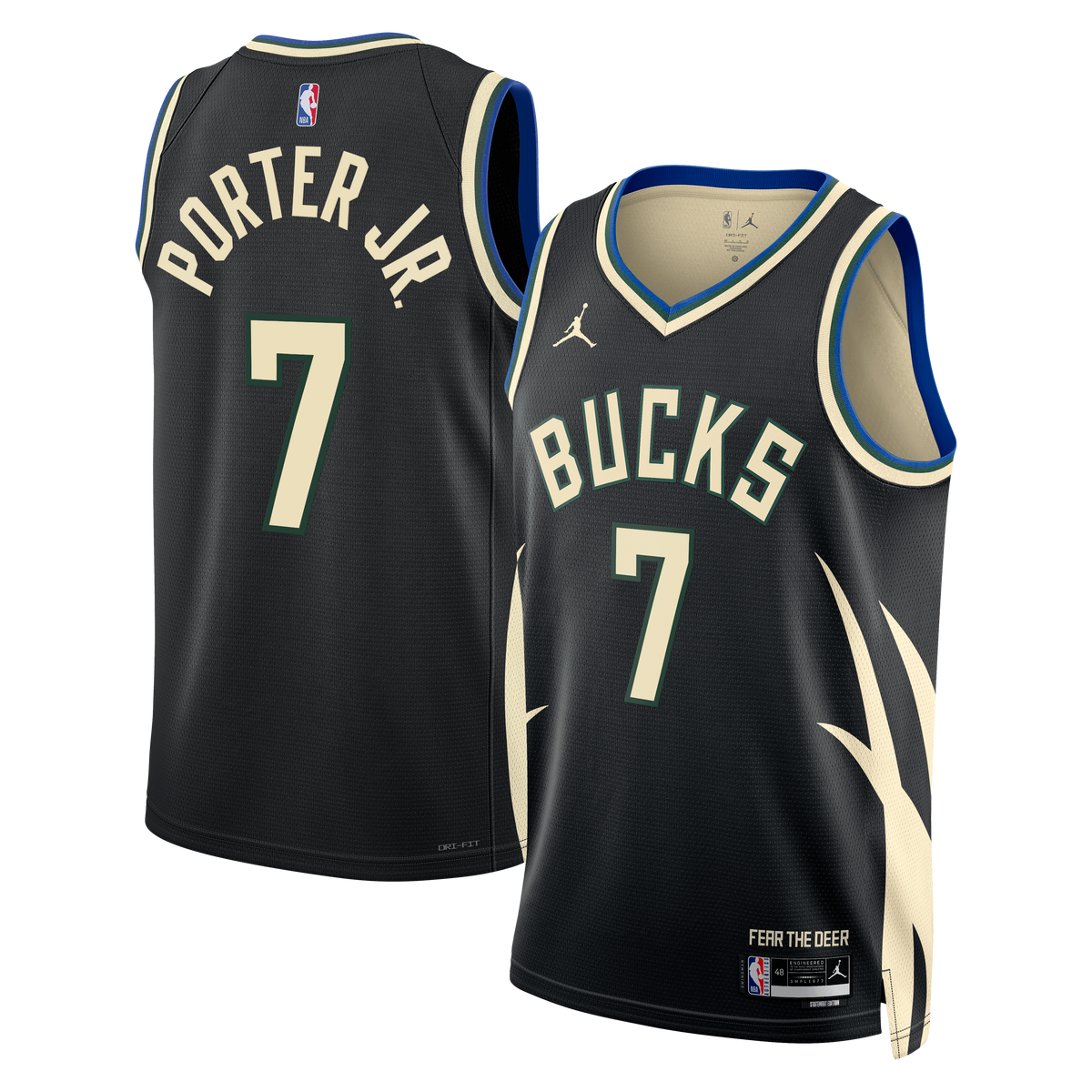 Kevin Porter Jr. Milwaukee Bucks Statement Edition Swingman Jersey - Hunter Green - Unisex product image 1, provided for