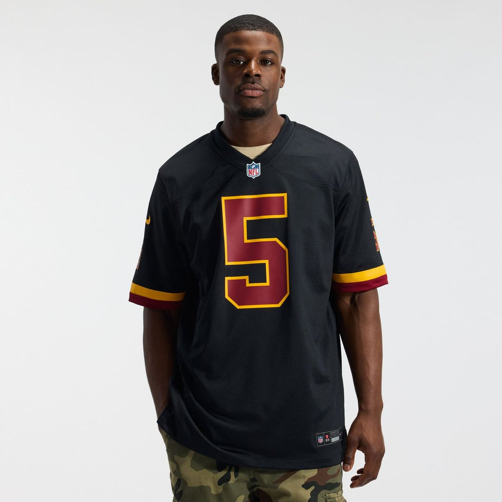 Hail Raiser Men Washington Commanders Jayden Daniels Black Alternate Game Jersey product image 15, provided for visual