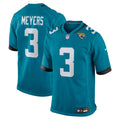 Jacksonville Jaguars Jakobi Meyers Teal Team Game Jersey product image 1, provided for visual reference and product detail