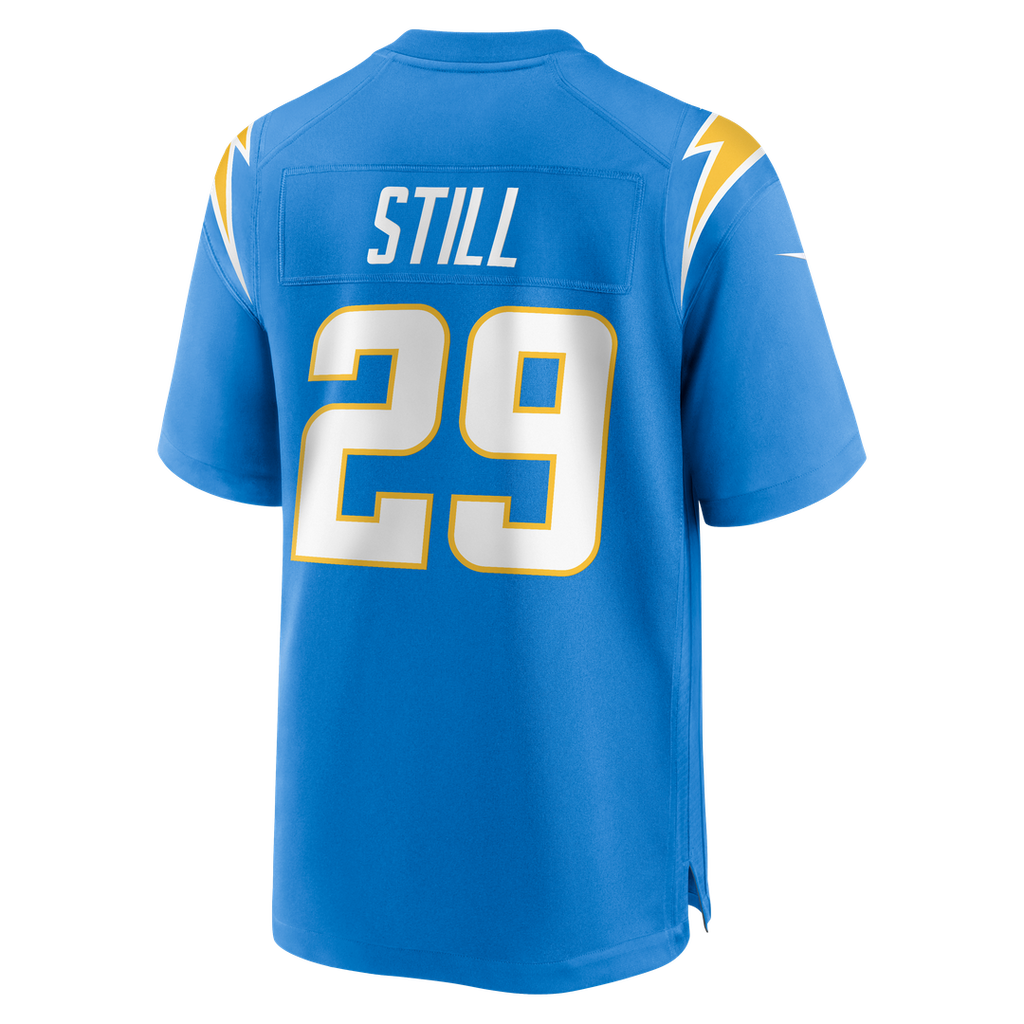 Los Angeles Chargers Tarheeb Still Powder Blue Team Game Jersey product image 3, provided for visual reference and product