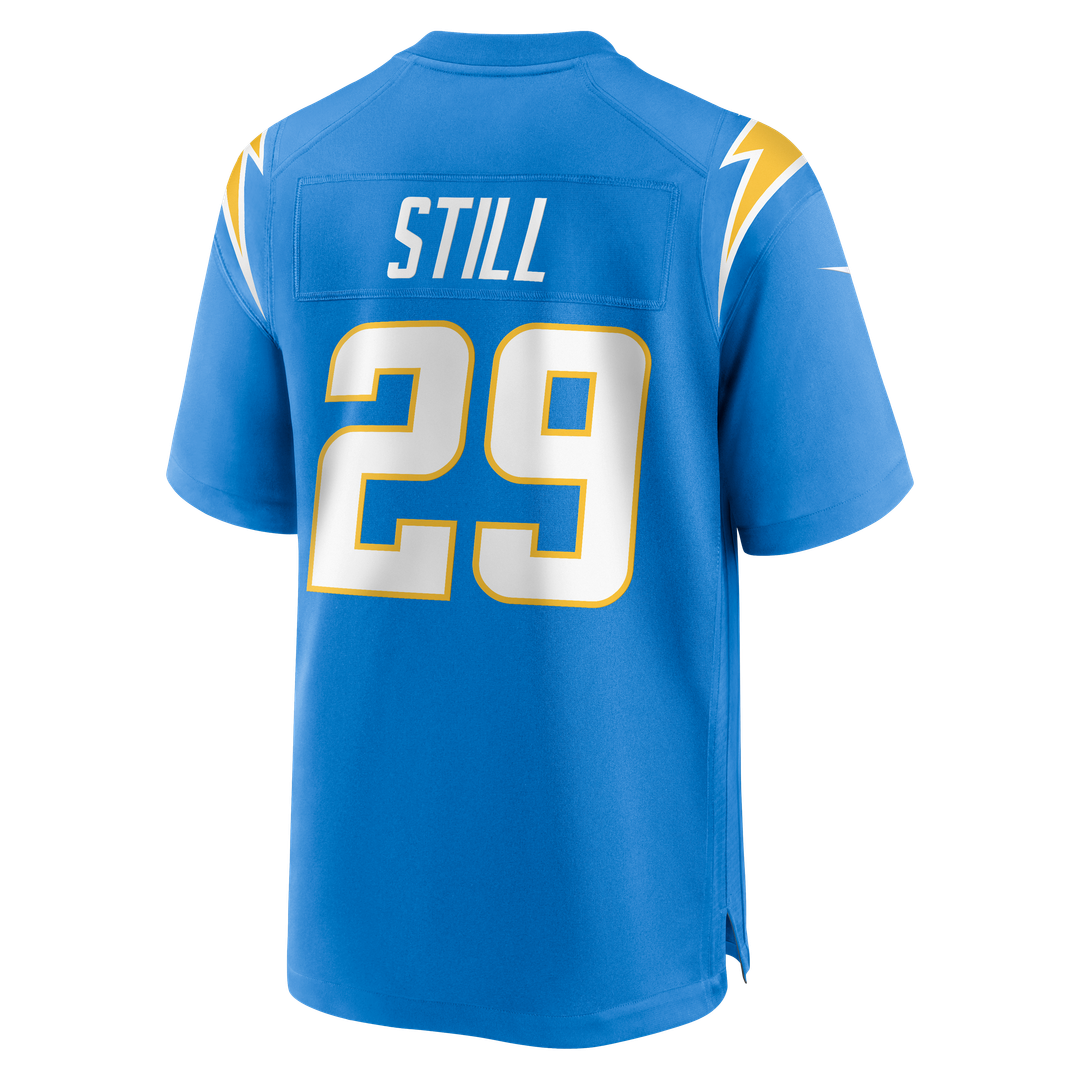 Los Angeles Chargers Tarheeb Still Powder Blue Team Game Jersey product image 3, provided for visual reference and product