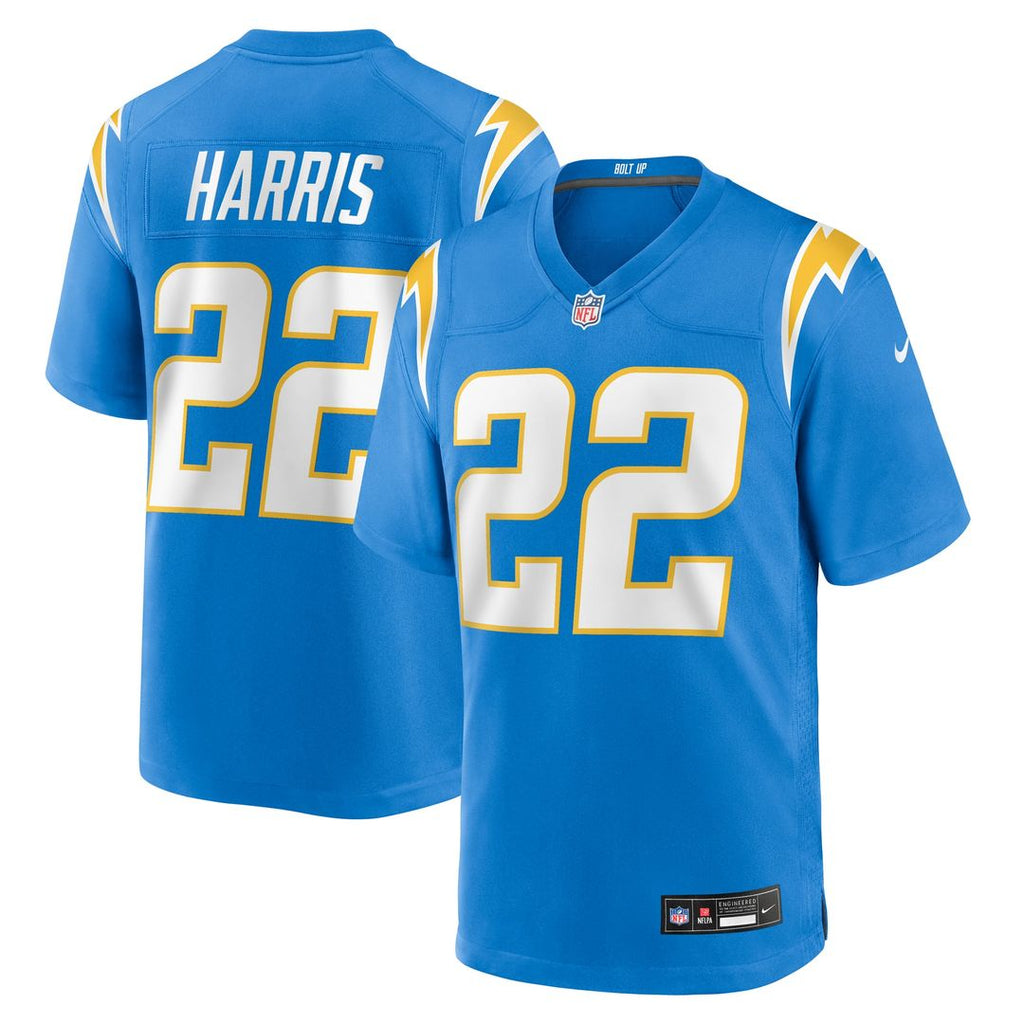 Los Angeles Chargers Najee Harris Powder Blue Game Player Jersey product image 1, provided for visual reference and product